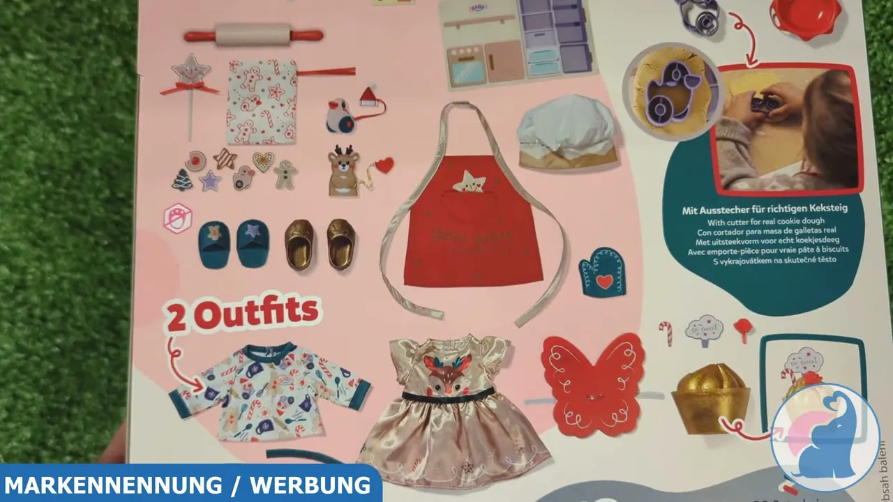 Zwei komplette Outfits und passende Accessoires sind passgenau auf 43 Zentimeter große BABY born Puppen abgestimmt.