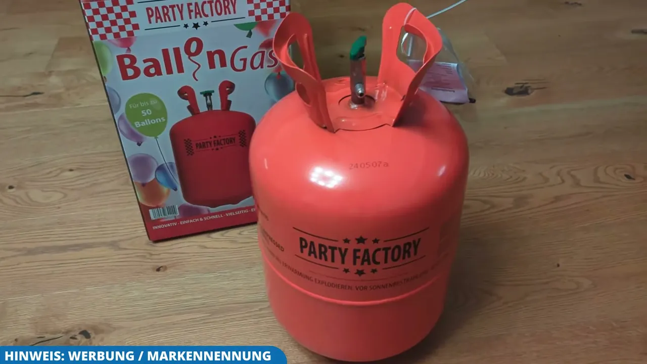 In meinem Test finde ich die kompakte Heliumflasche ideal, um bis zu 50 bunte Partyballons direkt zu Hause zu befüllen.