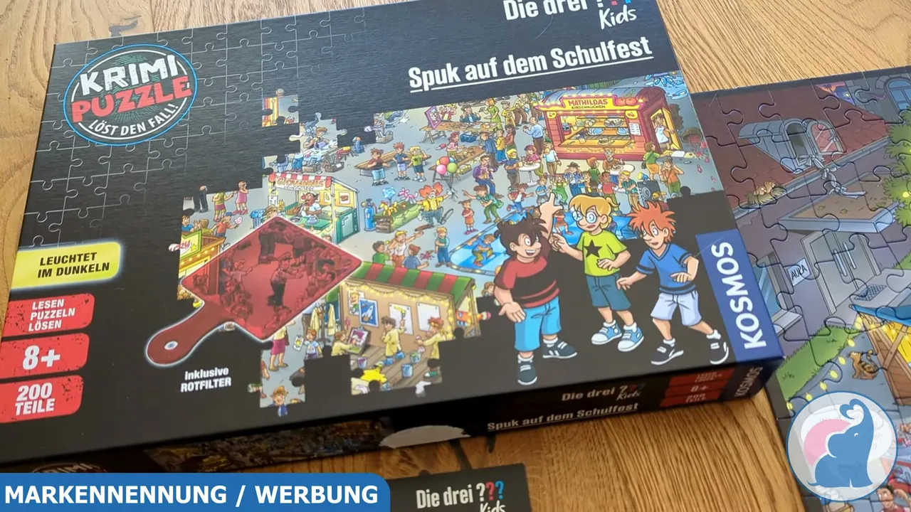 Ich finde das Krimi-Puzzle mit 200 Teilen und Leuchteffekt eine tolle Geschenkidee für Kinder ab 8 Jahren