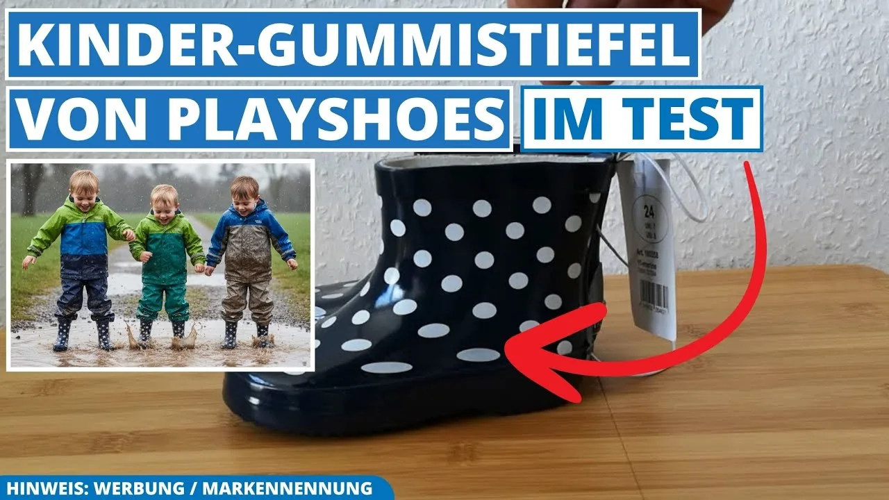 Video: Playshoes Halbschaft-Gummistiefel