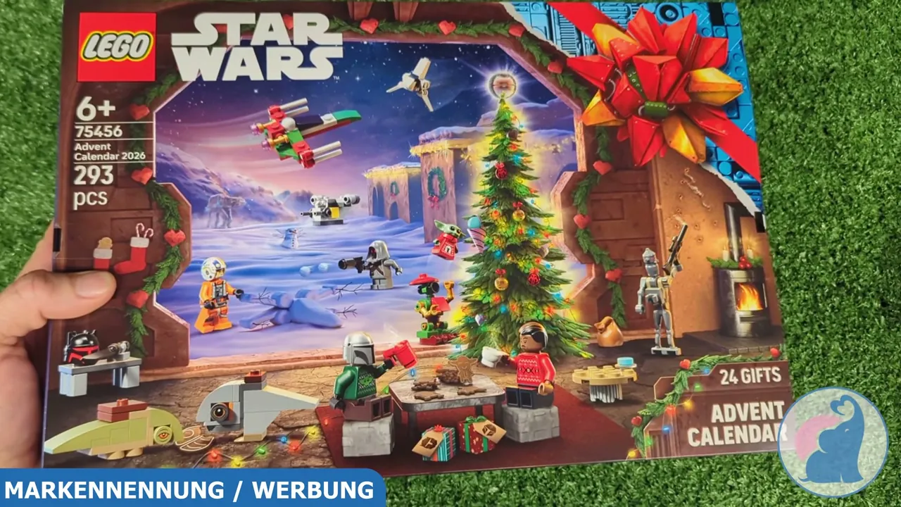 Der LEGO Star Wars Adventskalender 2026 enthält 24 Überraschungen und 293 Teile rund um die Serie The Mandalorian.