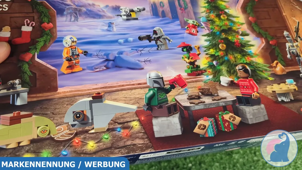 Mando und weitere Figuren präsentieren sich in exklusiven Weihnachtspullovern samt passendem Zubehör.