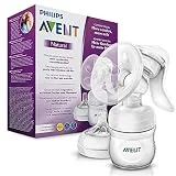 Philips Avent Komfort-Handmilchpumpe inkl Naturnah-Flasche SCF330/20 transparent