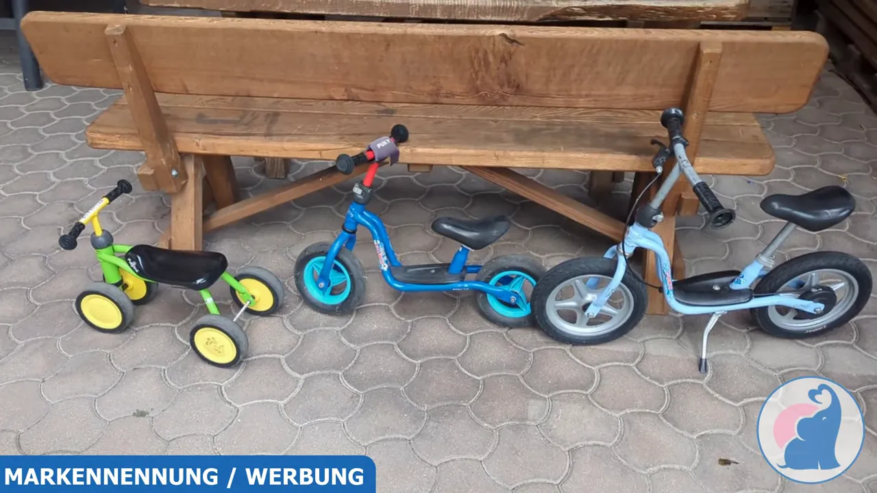 Die drei Puky Modelle nebeneinander: Pukylino, LR M und LR 1L Br
