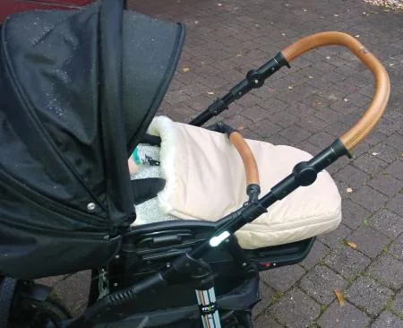 Winter-Fußsack Kinderwagen Lammfell