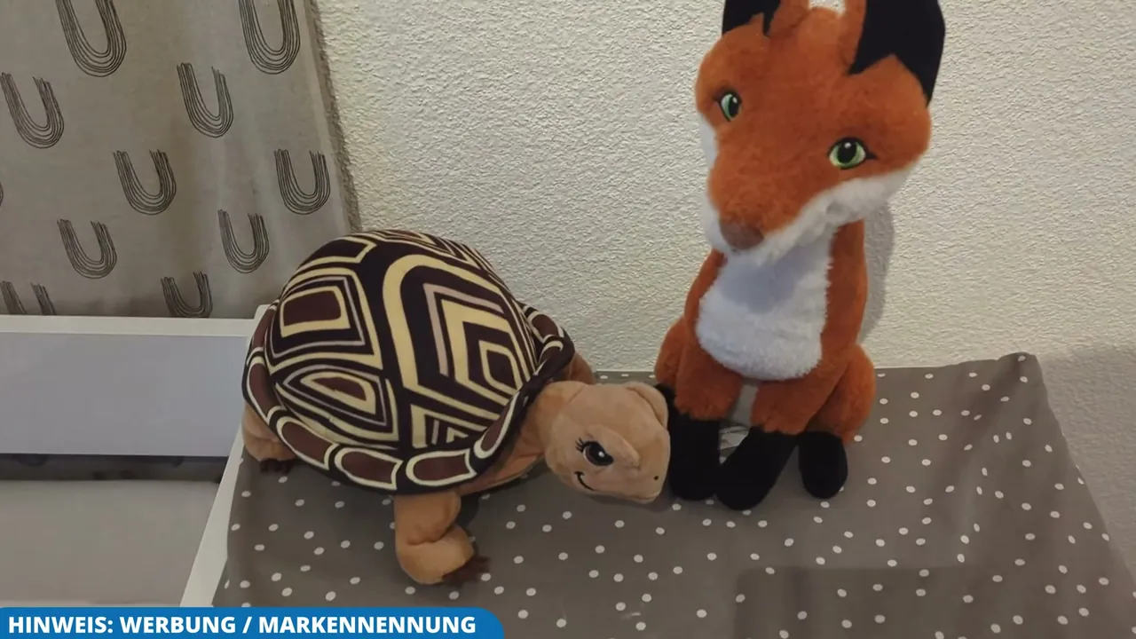 Die Plüschfiguren wie Fuchs Rabbat und Schildkröte Henrietta sind den Figuren der beliebten Buch- und Filmreihe originalgetreu nachempfunden.